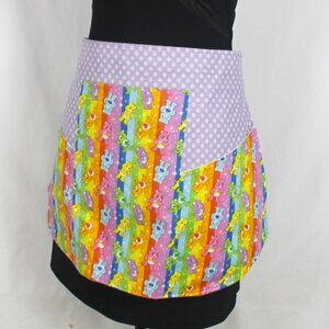 Care Bears Purple Adult Half Apron Handmade Reversible Multi Colored Pockets